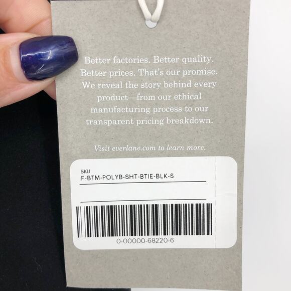 EVERLANE Women's The Perform Short Shorts Small Black Athletic Booty NWT - Picture 12 of 12